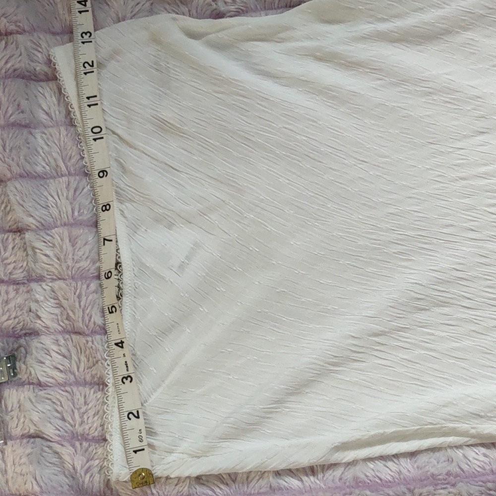 Free People Intimately NWT Clean Ivory Elastic Waist Midi Skirt Size XSmall - Picture 7 of 8